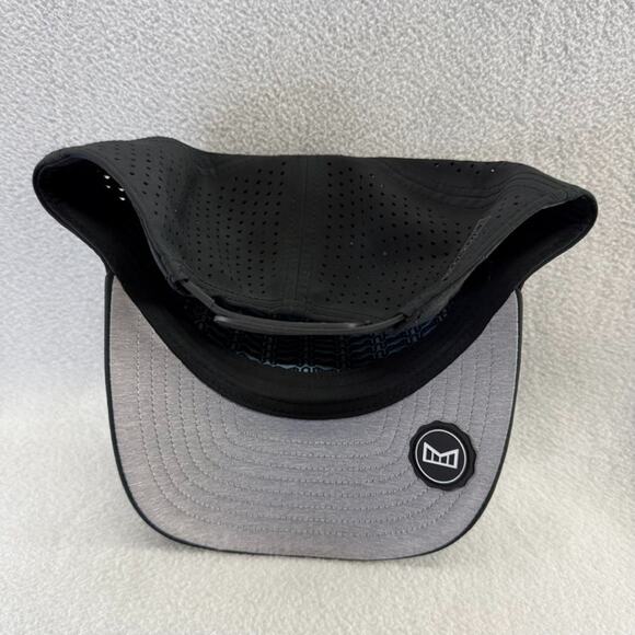 Melin Snapback Hat Black Odyssey Hydro Vented Adjustable Stacked Classic Solid - Picture 2 of 8